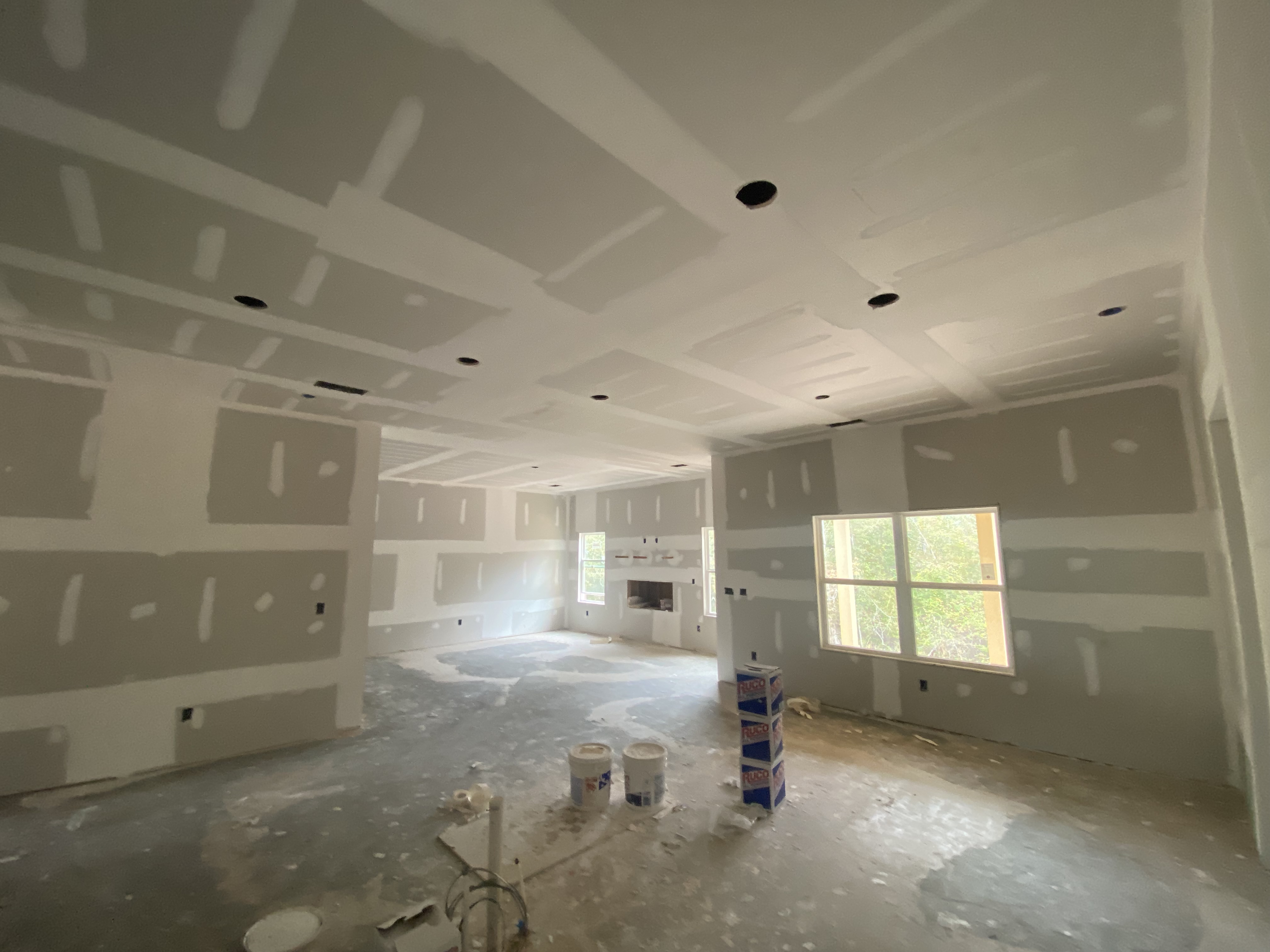 Drywall finishing work.